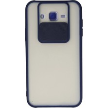 Hsc Bilişim Galaxy J7 Kılıf Palm Buzlu Kamera Sürgülü Silikon - Lacivert