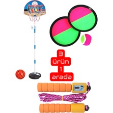 Depomiks Avm Spor Oyuncakları Ayarlanabilir Basketbol Potasi Sayaçlı Atlama Ipi ve Attut