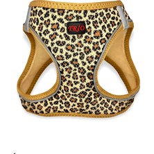 Feyza Design Nefes Alabilir Air-Mesh Göğüs Tasması, Şık Leopar Deseni