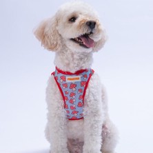 Feyza Design Mantar Desenli Air-Mesh Köpek ve Kedi Göğüs Tasması, Konforlu ve Şık Tasarım