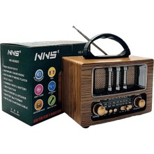 Çeşithane Çeşittech NS-6638BT Ahşap Tasarım Retro Radyo - Am/fm/sw 3 Bantlı, Bluetooth Kablosuz Müzik Akışı ve Aux Girişli Taşınabilir Nostaljik Müzik Kutusu