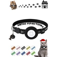 Feyza Design Airtag Yuvalı Güvenlik Tasması Kedi ve Köpek Için Kilitli ve Gps Destekli