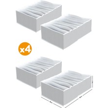 PremiumPort 4’lü 8 Gözlü Çekmece Içi Akordiyon Organizer, Xl 30X39X14 cm