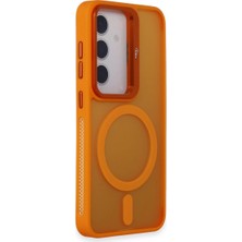 Hsc Bilişim Galaxy S24 Flet Lens Magsafe Kapak - Turuncu
