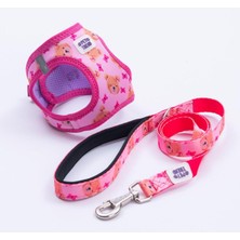 Feyza Design Sevimli Ayıcıklı Köpek ve Kedi Göğüs Tasma Seti, Konforlu ve Şık Tasarım