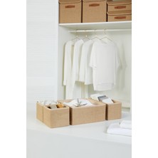 PremiumPort Çocuk Odası Jüt Çekmece Iç Organizer Seti, Katlanabilir Saklama Kutuları