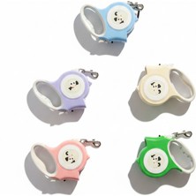 Feyza Design LED Işıklı Evcil Hayvan Gezdirme Tasması 5mt Otomatik Geri Sarmalı