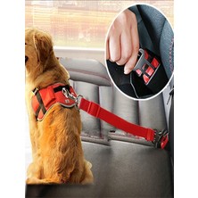 Feyza Design Ayarlanabilir Siyah Evcil Hayvan Araç Emniyet Kemeri Tasma