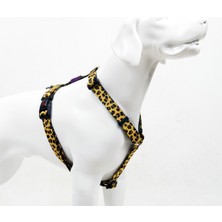 Feyza Design Ayarlanabilir Leopar Desenli Köpek Göğüs Tasması, Konfor ve Dayanıklılık