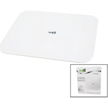 Shopwave Gizli Ekran -Soft Beyaz Cam Zemin  Dijital Baskül Terazi 180KG Sensör -Led Ekran -Oda℃ TF-1070 (5047)