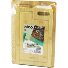 Toyigoo 2pcs Setd.dörtgen Kenarlı - Oval Delikli Ahşap Bambu Kesim Panosu - Kesme Tahtası 18X28X1CM--22