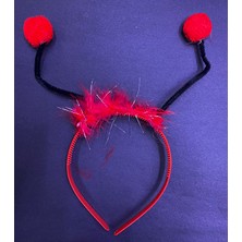 Toyigoo Kırmızı Ponponlu Gösteriler Için Plastik Uğur Böceği Tacı (4881) TYGO-RSGO34