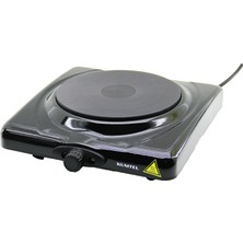 Toyigoo Siyah Tek Gözlü Elektrikli Ocak Hotplate 1500W Ayarlanabilir Termostat Kolay Temizlenebili