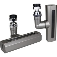 Toyigoo Siyah  Geniş  360 Derece Dönebilenoynar Başlık - 4 Mod  Perlatör Şelale Musluk Ucu KTX-3288