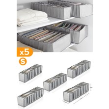 PremiumPort 5'li Gri Benekli Çekmece Içi Düzenleyici Organizer Set