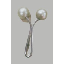 Toyigoo Eşarp Klipsi Top Model Düz Beyaz 1 Adet TYGO-RS34YT