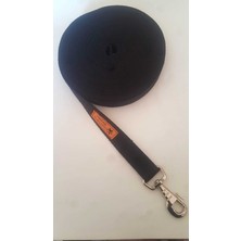 Feyza Design 10 Metre Uzun Köpek Gezdirme Kayışı, 2.5 cm Genişlik, Siyah