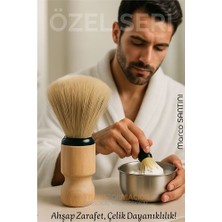 Toyigoo Klasik Tıraş Seti – Ahşap Saplı Fırça & 304 Paslanmaz Çelik Tıraş Tası   TYGOO-RSHB34