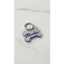 Feyza Design Beyaz Aynalı Kemik Desenli Kedi Köpek Kimliği, Kendi Tasarımınızı Yapın