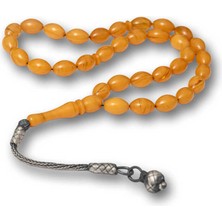 Norino Gümüş Kazaz Püsküllü Sıkma Kehribar Tesbih