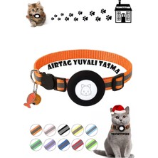Feyza Design Airtag Uyumlu Köpek ve Kedi Boyun Tasması Güvenlik ve Takip Aparatı