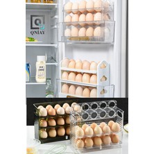 PremiumPort 3 Katlı Yumurta Saklama Kutusu, Buzdolabı Yan Kapı Organizer, Pratik ve Şık