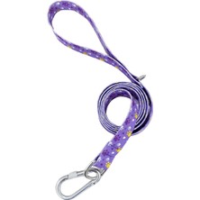 Feyza Design Mor Pati Desenli, 40 Kg’a Kadar Köpekler Için 120 cm Gezdirme Kayışı