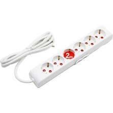 Toyigoo 6lı - 2mt Uzatma Kablo - Topraklı Grup Priz (4881) TYGO-RSGO34