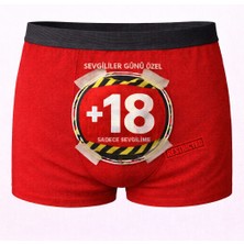 Onudabunuda Baskılı Erkek Boxer Sevgililer Günü Temalı Restricted Desenli Komik Mizahi Esprili Pamuklu Likralı