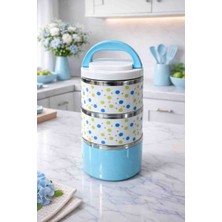 Nayer 3 Katlı Paslanmaz Çelik Yemek Saklama Kabı – Taşıma Saplı Lunch Box