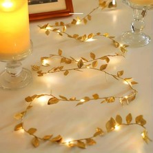 Mey İthalat 3 Metre Yaldızlı Gold LED Işık – Dekoratif Ortam ve Yılbaşı Aydınlatması