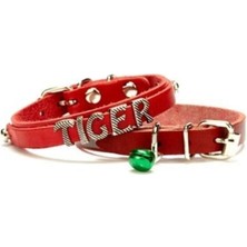 Feyza Design Yumuşak Deri Kedi Tasması, 21-25CM, Şık ve Rahat Kullanım