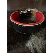 Feyza Design Geniş Kangal Köpek Tasması Hakiki Manda Derisi, Güçlü ve Şık Tasarım