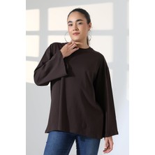 Modaplaza Kadın Kol Ağzı Geniş Oversıze Pamuklu Bluz 22139