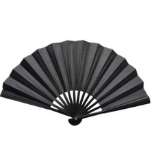 ForWhat Büro Ev Ofis Hediyesi Için 12ADET Siyah Plastik Kumaş Yelpaze Seti