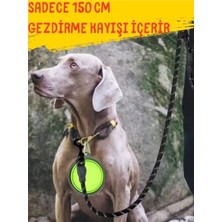 Feyza Design Siyah Köpek Gezdirme Tasma Kayışı 130 Cm, 40 Kg'a Kadar Güçlü ve Dayanıklı
