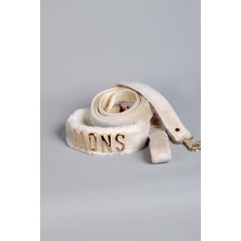 Feyza Design Isime Özel Peluş Köpek Tasması ve Gezdirme Kayışı Seti