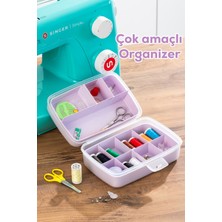 PremiumPort 12 Bölmeli Çok Amaçlı Organizer Takı ve Saklama Kutusu Lila