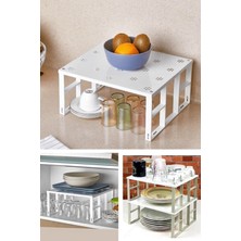 PremiumPort Büyük Dolap Içi Düzenleyici Raf, Bardak ve Eşyalar Için Organizer