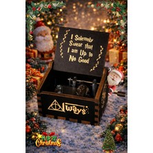 PremiumPort Büyüleyici Ahşap Mekanik Müzik Kutusu, Şık Yılbaşı Hediye