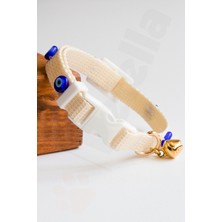 Feyza Design Ayarlanabilir Nazar Boncuklu Köpek Boyun Tasması, Küçük Orta Irk