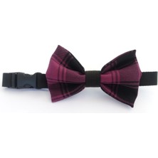 Feyza Design Ekoseli Elyaf Dolgulu Köpek Papyonu, Şık ve Renkli Takım Aksesuarı