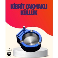 Mey İthalat Bfs Yuvarlak Metal Küllük Çakmak Entegreli Dayanıklı Yapı