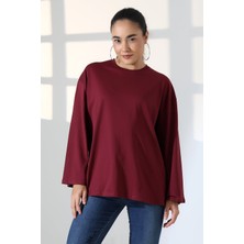 Modaplaza Kadın Kol Ağzı Geniş Oversıze Pamuklu Bluz 22139