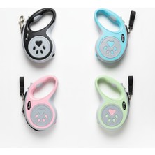 Feyza Design 5 mt Pati Desenli Otomatik Geri Çekilebilir Gezdirme Tasma