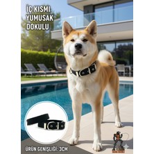 Feyza Design Yumuşak Dokulu Siyah Kolon Köpek Tasma, Konforlu ve Şık Tasarım