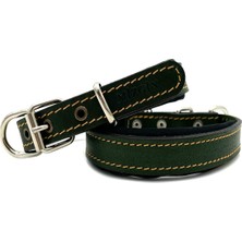 Feyza Design Koyu Yeşil Yumuşak Dokulu Küçük Irk Köpek Tasma, Rahat ve Şık Tasarım