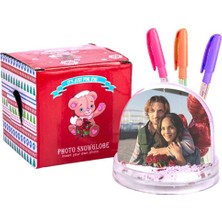 PremiumPort Sevgililer Günü Temalı Fotoğraflı Kalemlik ve Kar Küresi Seti