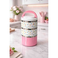 Nayer 3 Katlı Paslanmaz Çelik Yemek Saklama Kabı – Taşıma Saplı Lunch Box