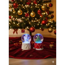 PremiumPort Mini Kar Küresi 6,5 cm Çam Ağacı ve Melek Temalı 2'li Set